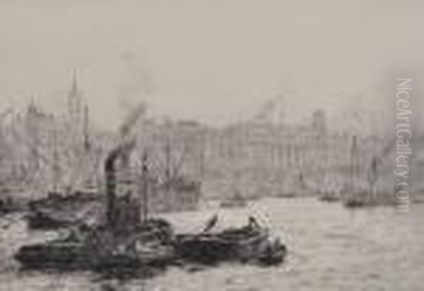 Shipping In The Pool Of London - view 1