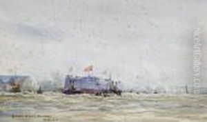 Launch Of Hms Albermarle by William Lionel Wyllie