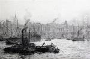 On The Thames by William Lionel Wyllie
