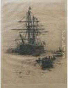 Homeward Bound: Hms Nelson Entering The Mersey by William Lionel Wyllie