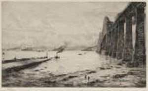 Forth Bridge From Queensferry by William Lionel Wyllie