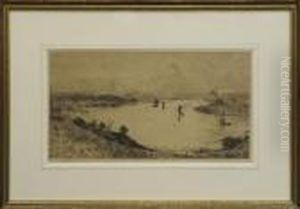 Extensive Harbour View With Shipping by William Lionel Wyllie