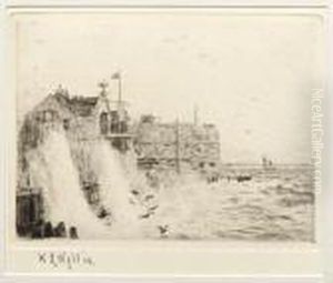 Gunwharf, Portsmouth by William Lionel Wyllie