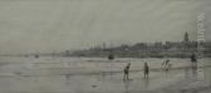 On The Beach, St Andrews by William Lionel Wyllie