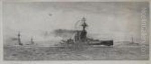 The Iron Duke In The Battle Of Jutland by William Lionel Wyllie