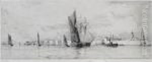 Hot Walls Of Portsmouth by William Lionel Wyllie