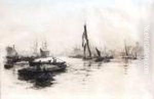 Limehouse Reach From Limehouse Pier by William Lionel Wyllie