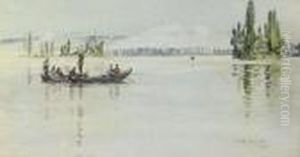 Fishing On A Lake, Early Morning Fishing On A Lake, Early Morning