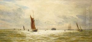 Fishing Boats Running Home Through Spithead Atthe End Of The Day by William Lionel Wyllie