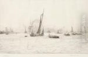 Shipping Off Fort And Birchwall Reach by William Lionel Wyllie