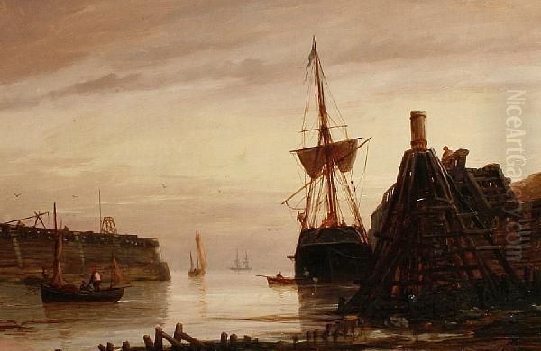 Harbour Scene At Sunset - view 1