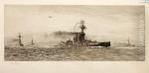 The Warship H.m.s Benbow by William Lionel Wyllie