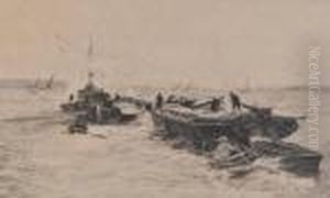 Medway Barges by William Lionel Wyllie