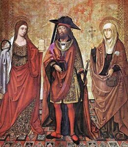 St Lazarus between Martha and Mary