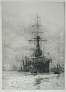 H.m.s. Orion by William Lionel Wyllie