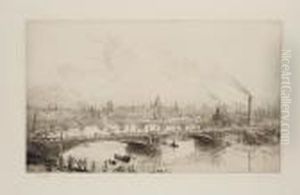 Westminister Bridge With St Paul'sbeyond by William Lionel Wyllie