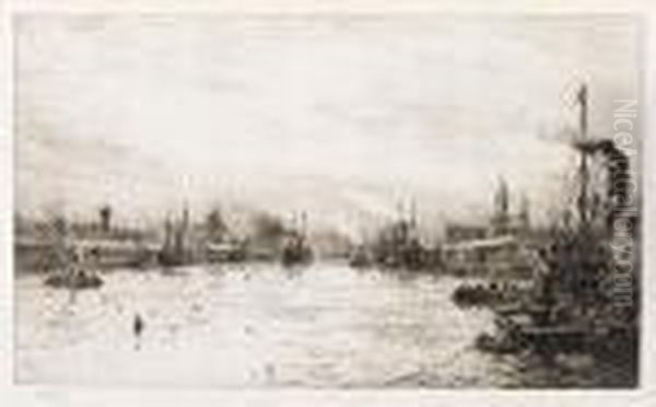 Busy Harbour Scene - view 1
