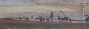 Cloud Studies Over The Estuary
At Low Tide; And Shipping Mooredalong The Coast At Low Tide by William Lionel Wyllie