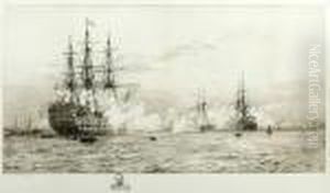 A Naval Review by William Lionel Wyllie