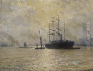 Shipping On The Thames by William Lionel Wyllie