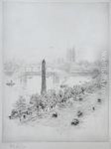 Looking West From Savoy Hotel by William Lionel Wyllie