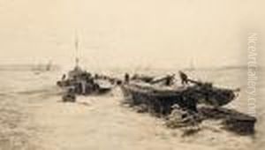 Tugs Towing Barges by William Lionel Wyllie