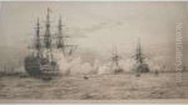 Hms Victory And Other Vessels - view 1