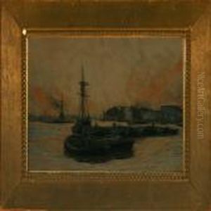 Coal Barges At Rotherhithe, London