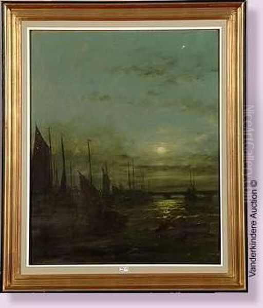 Thames At London. Moonlight - view 1