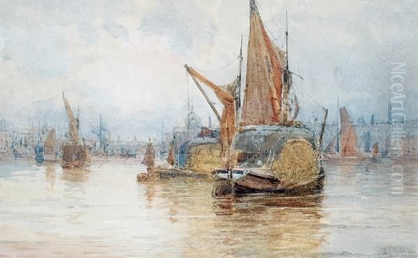 Hay Barge On The Thames - view 1