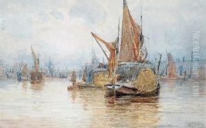 Hay Barge On The Thames by William Lionel Wyllie
