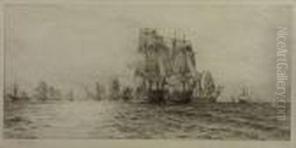 The Royal Sovereign Engaging The Santa Anna At The Battle Of Trafalgar - view 1