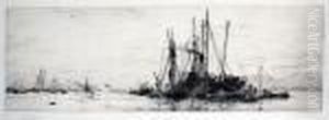 Shipping On The River by William Lionel Wyllie