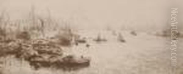 Busy Docklands Scene - view 1
