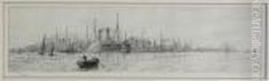 Merchant Ships At Sea by William Lionel Wyllie