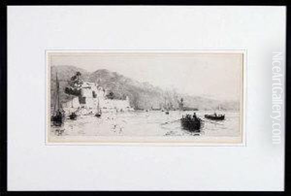 A View In A Mediterranean Port With French Sailors Rowing Out To A Destroyer - view 1