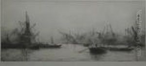View Of A Busy River