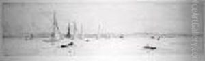Yachts In The Solent by William Lionel Wyllie