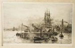'the Highway Of The Nations', Drypoint Etching