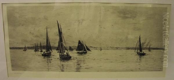 Cobles Off The Northumbrian Coast. - view 1