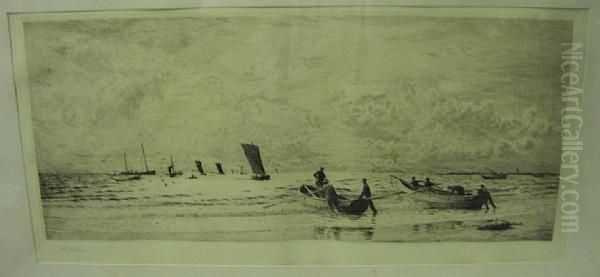 Fishing Boats Off The Northumbriancoast. - view 1