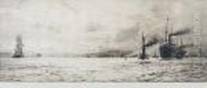 The Firth Of Clyde And Dunbarton Rock by William Lionel Wyllie