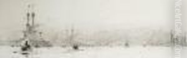 U.s.battleships In Firth Of Forth - view 1