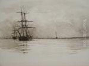 The Tidal Thames by William Lionel Wyllie
