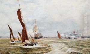 Ships Leaving Harbour by William Lionel Wyllie