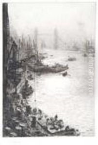 Downstream From London Bridge by William Lionel Wyllie