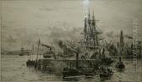 Shipping By A Pier. - view 1