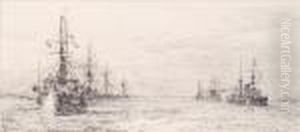 Battleships by William Lionel Wyllie