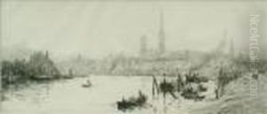 A Dockscene, Possibly Glasgow
