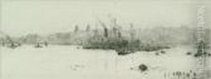 The Thamesnear Greenwich by William Lionel Wyllie